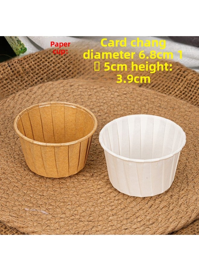 كوب ورقي للكب كيك مع غطاء مقاوم للحرارة العالية وفرن مقلاة هوائية وكوب مافن صغير وقوالب خبز منزلية