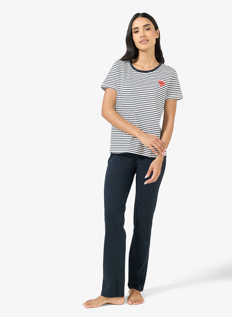 جينجر طقم بيجامة وتيشيرت مخطط - Image 5