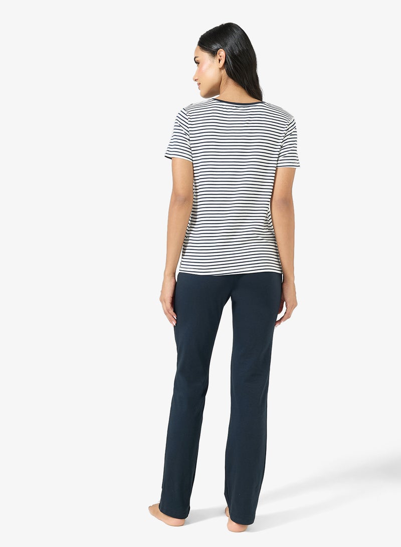 جينجر طقم بيجامة وتيشيرت مخطط - Image 2