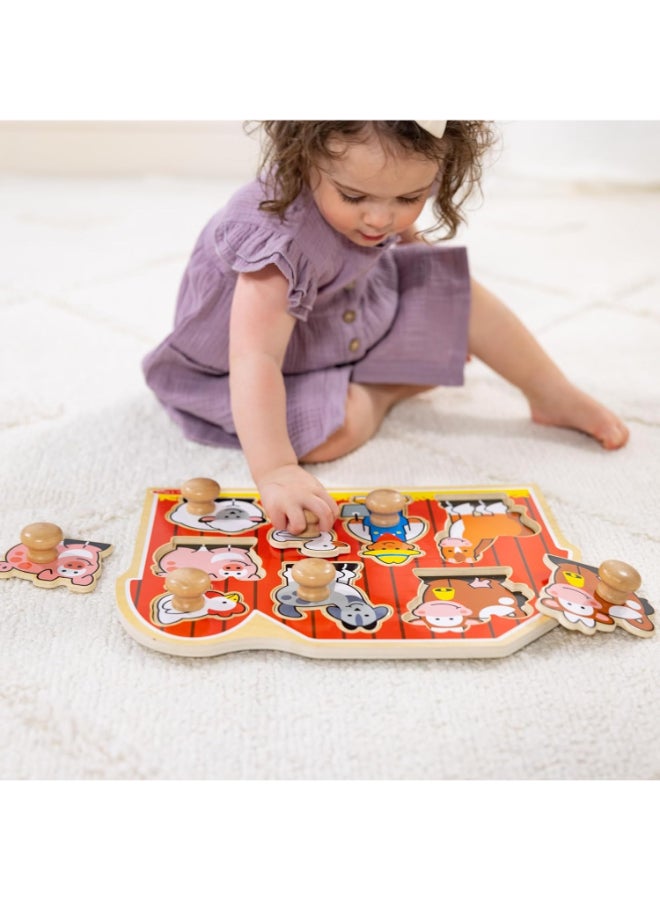 Melissa & Doug لعبة بازل مزرعة كبيرة مع مقبض عملاق - 8 قطع - Image 5