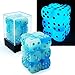 Bescon Two Tone Glowing Dice D6 16mm 12pcs Set of ICY Rocks 16mm Six Sided Die 12 Block of Glowing Dice - Image 2
