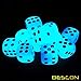 Bescon Two Tone Glowing Dice D6 16mm 12pcs Set of ICY Rocks 16mm Six Sided Die 12 Block of Glowing Dice - Image 4