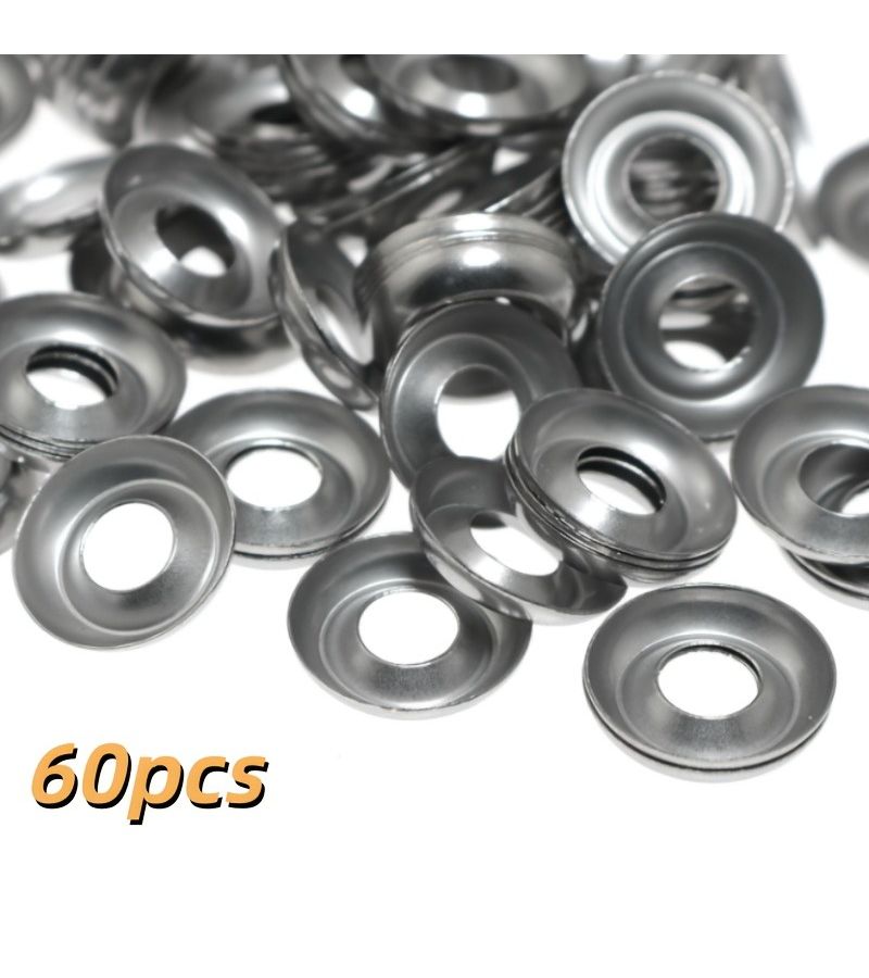 Countersunk Polishing Gasket Fisheye Gasket Countersunk Self Tapping Screw Concave Convex Gasket Hollow Bowl Shaped Gasket Silvery - Image 2