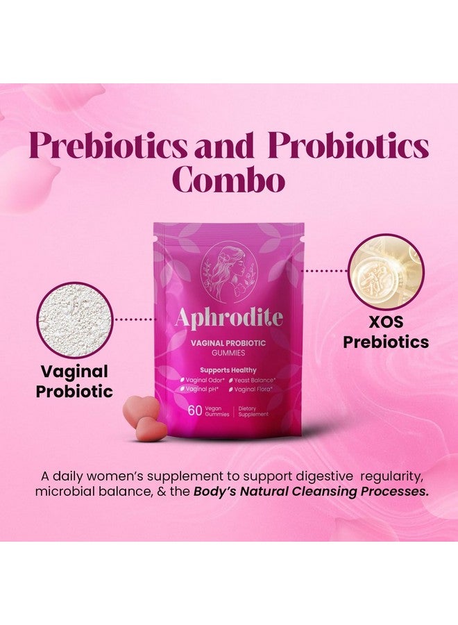 APHRODITE Women’s Probiotic Gummies | Vegan & Gluten-Free with Cranberry, Pineapple, Slippery Elm, Chlorophyll & XOS Prebiotics | 60 Gummies - Image 4