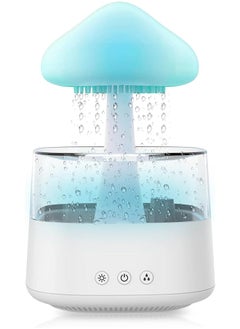 X spring Rain Cloud Humidifier, Mushroom Rain Humidifier, Essential Oil Diffuser with 7 Colors LED Lights, Rain Drop Humidifier with Calming Rain Sounds, Rain Cloud Diffuser to Help Sleeping and Stress  - Image 1