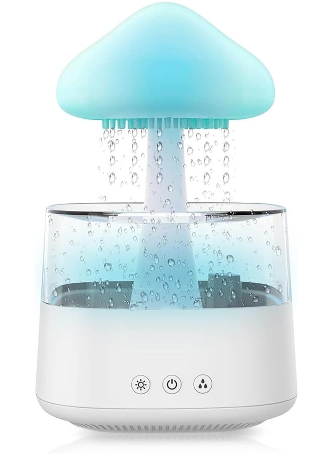 X spring - Rain Cloud Humidifier, Mushroom Rain Humidifier, Essential Oil Diffuser with 7 Colors LED Lights, Rain Drop Humidifier with Calming Rain Sounds, Rain Cloud Diffuser to Help Sleeping and Stress - Image 1