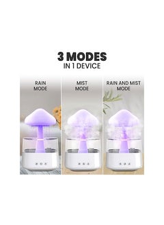 X spring Rain Cloud Humidifier, Mushroom Rain Humidifier, Essential Oil Diffuser with 7 Colors LED Lights, Rain Drop Humidifier with Calming Rain Sounds, Rain Cloud Diffuser to Help Sleeping and Stress  - Image 3