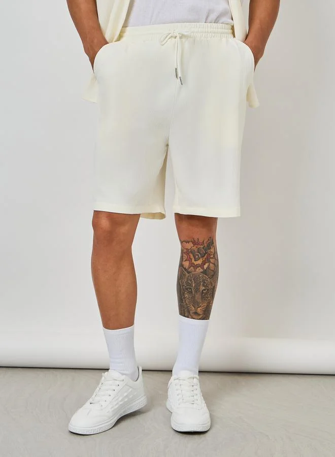 ستايلي Summer Solid Pocket Shirt & Shorts Co-Ords