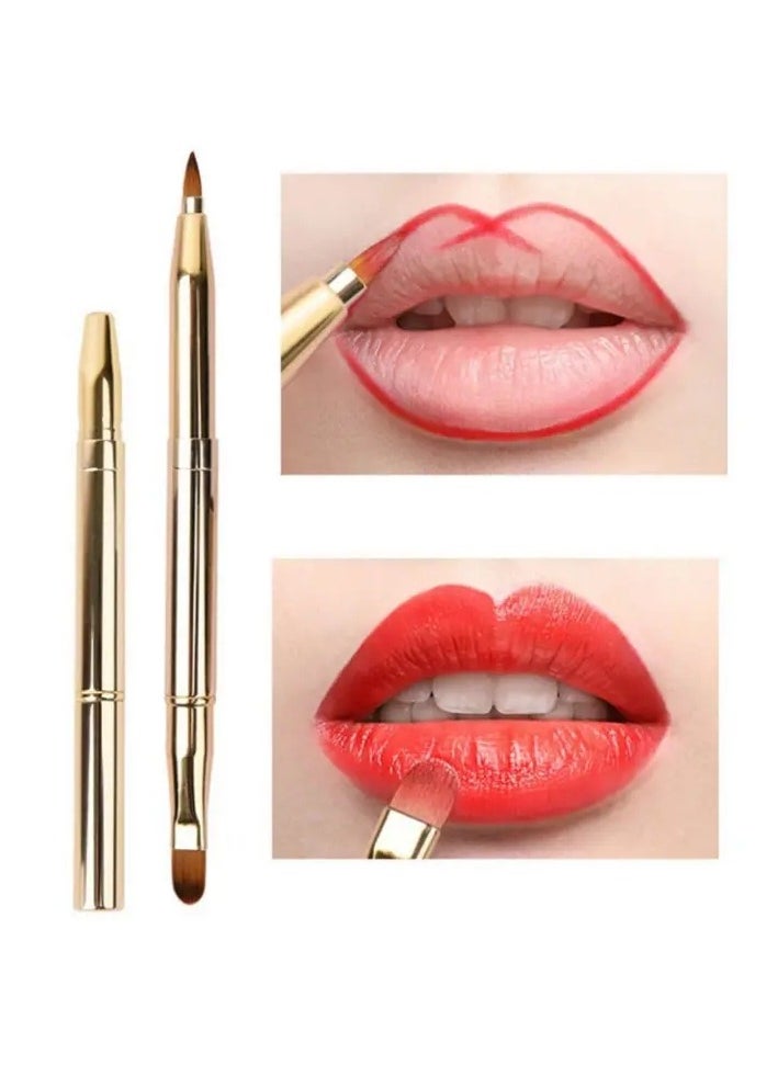 ORiTi - Double Ended Lip Brush Makeup Tool for Eyeshadow, Concealer, Gloss, and Lipstick Application - Image 1