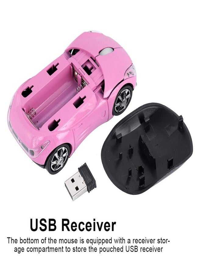 Lazmin Mouse, 2.4G Mouse Bluetooth Optical Mouse 1600DPI for Mac/ME/Windows PC/Tablet Gaming Office (Pink) - Image 4