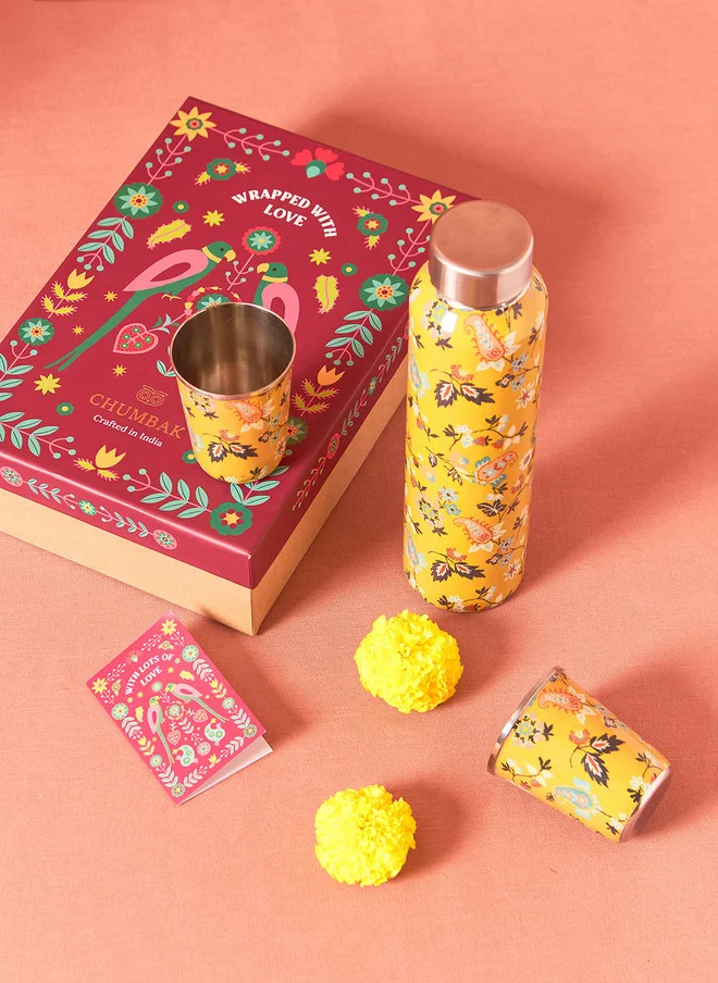 تشومباك Pixel Paisley Drinkware Gift Set of 3