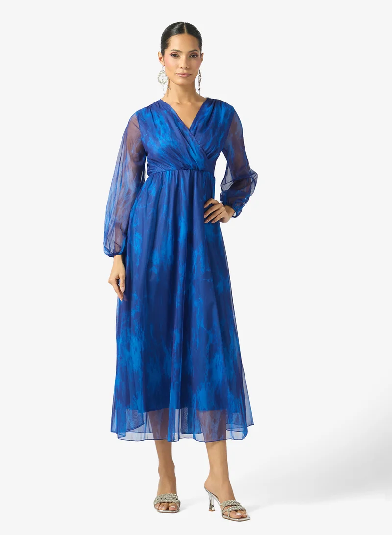 Khizana Printed Puff Sleeve Dress