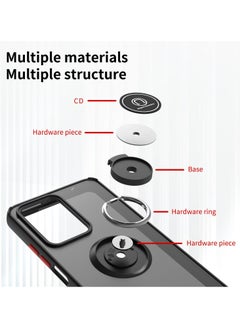 Generic Xiaomi Redmi 13C 4G/5G Case Cover, 360°Rotating Kickstand Ring + Support Magnetic Car Mount + Slim Thin PC&TPU Shockproof Mobile Phone Case  - Image 2