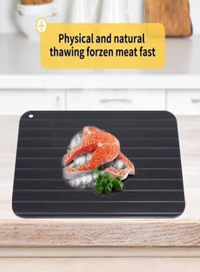 Zerodis Quick Defrosting Tray,Aviation Aluminum Safety Preservation and Thawing Plate Up to 3 Times Faster Defrosting for Frozen Food Meat Seafood No Electricity No Batteries - Image 3
