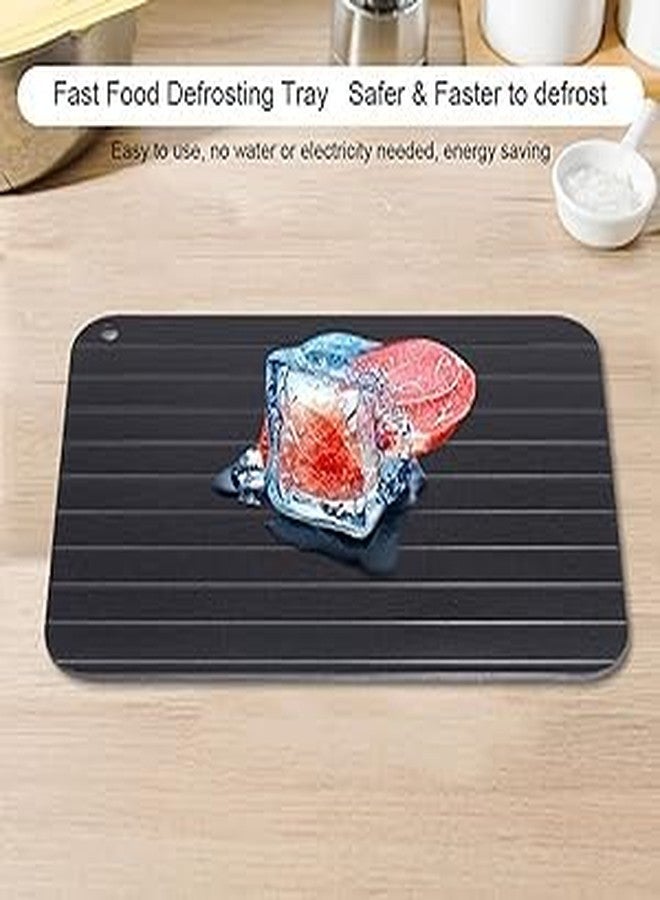 Zerodis Quick Defrosting Tray,Aviation Aluminum Safety Preservation and Thawing Plate Up to 3 Times Faster Defrosting for Frozen Food Meat Seafood No Electricity No Batteries - Image 5
