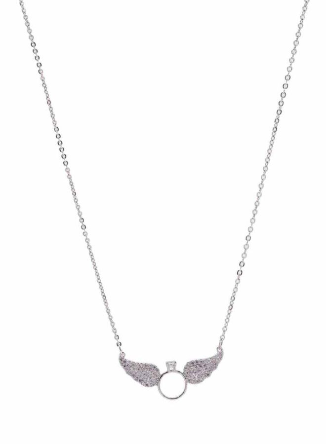 Shining Jewel Cubic Zirconia Crystal Wing Necklace - Image 1