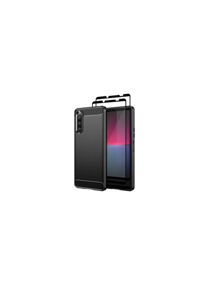 CATANES 3 Packs For Sony Xperia 10 V Case and 2 Screen Protectors Soft TPU Bumper Protective Back Cover Black  - Image 2