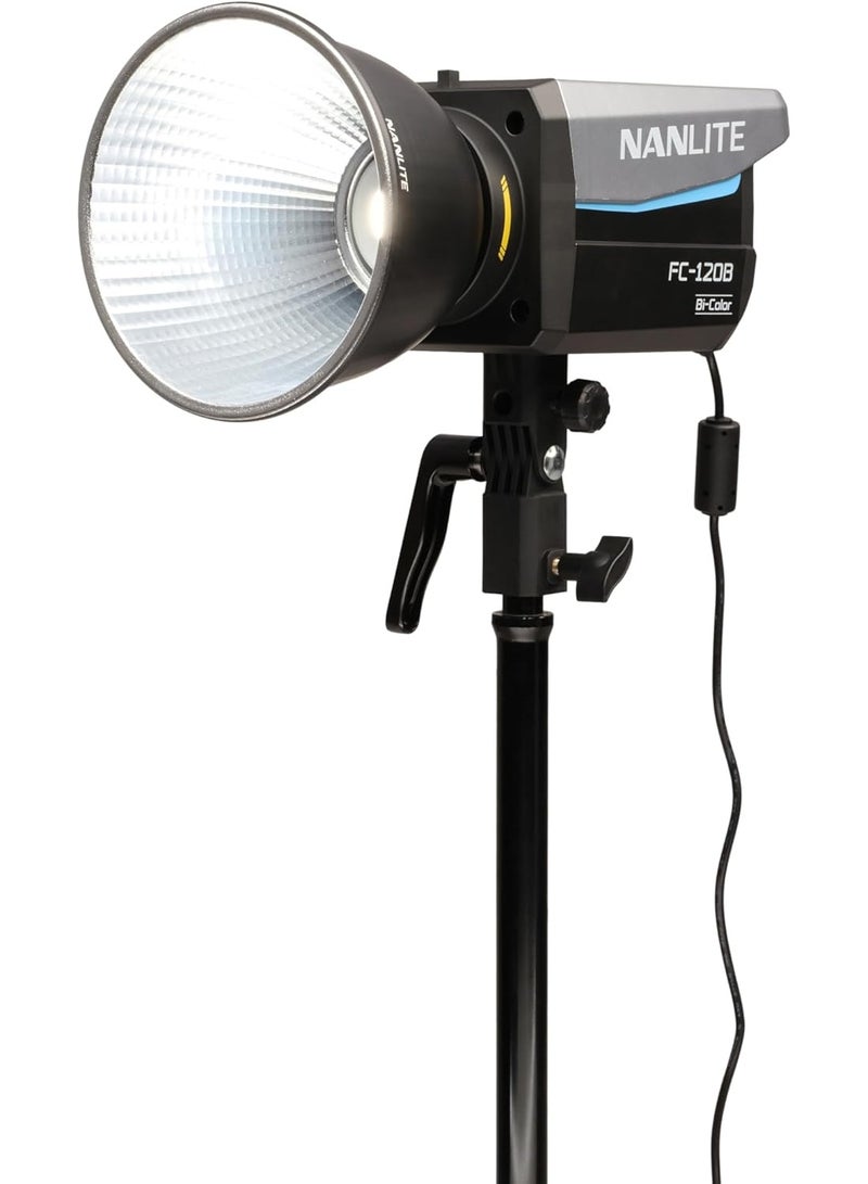 Nanlite FC-120B LED Bi-Color Spot Light – 120W CCT 2700-6500K, 17450 Lux at 1m, CRI 96/TLCI 98, AC & V-Mount Battery Power, Bowens Adapter, App & DMX Control, For Studio & Location Video - Image 1