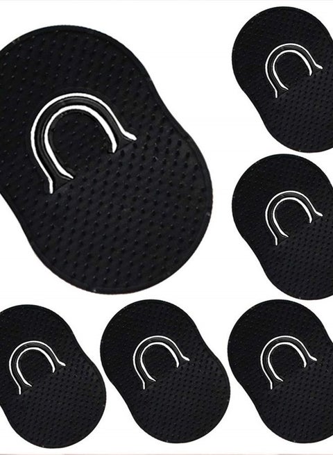 6 PCS Pocket Palm Combs, Portable Mens Hair Brush, Shampoo Combs Pocket Scalp Massager Brush, Soft Palm Brush for Men Short Hair, Black