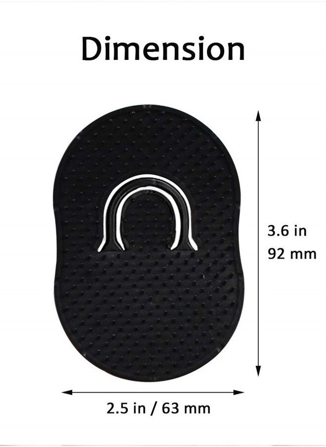 Vandorla - 6 PCS Pocket Palm Combs, Portable Mens Hair Brush, Shampoo Combs Pocket Scalp Massager Brush, Soft Palm Brush for Men Short Hair, Black - Image 1