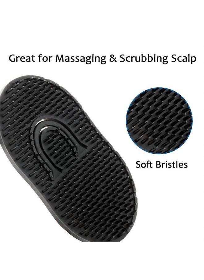 Vandorla - 6 PCS Pocket Palm Combs, Portable Mens Hair Brush, Shampoo Combs Pocket Scalp Massager Brush, Soft Palm Brush for Men Short Hair, Black - Image 1
