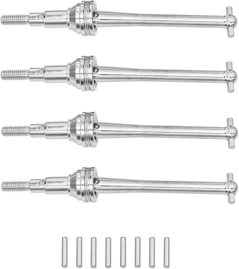 أجزاء ترقية عمود القيادة CVD المعدني باللون الفضي لسيارة MJX 1/16 1/14 RC - Image 1