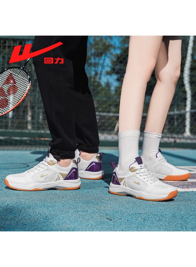 Warrior Official Casual Sports Shoes Comfortable Lightweight Soft Sole Couple Shoes Wxym247 Beige Silver Purple (women) Size 36