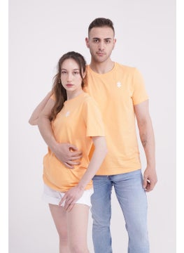 The Socks Company Puzzle Embroidered Crew Neck Orange Unisex T-Shirt  - Image 1