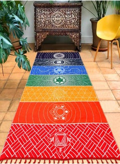 Neasyth Yoga Mat Beach Blanket Chakra Meditation Mat Yoga Rug Sunscreen Shawl Chakra Wall Tapestry Decor Boho Pilates 59 In (Polyester Fibre)  - Image 3