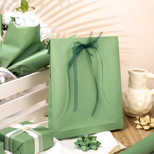 Yarcony Shimmer Sage Green Wrapping Paper, Green Matte Gift Wrapping Paper for Gifts, Solid Color Pearly-lustre Gift Wrap for Wedding, Birthday, Baby Shower, Christmas (Large Roll, 30 Inch X 33 Feet) - Image 4