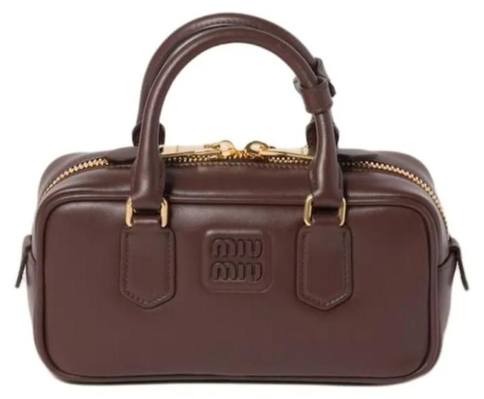 مياو مياو حقيبة يد نسائية MIU Arcadie جلدية متوسطة الحجم مع مقبض علوي لحمل الكاميرا - Image 1