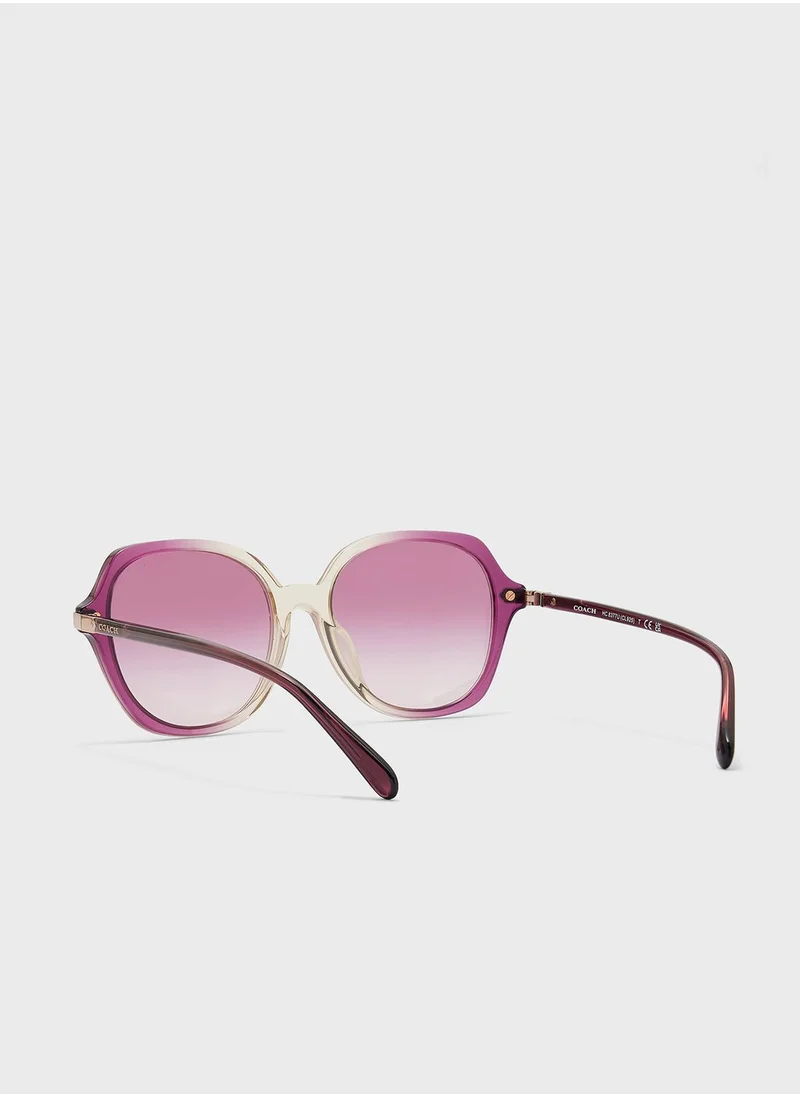 COACH 0Hc8377U Oversized Sunglasses
