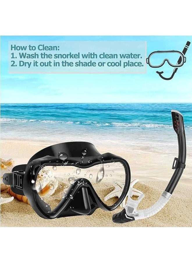 Diving Mask Snorkeling Mask with Latest Dry Top Breathing System,Fold 180°Panoramic Diving Snorkeling Goggles Tempered Glass Anti-Fog Anti-Leak Snorkeling Gear for Adults and Youth. - Image 5
