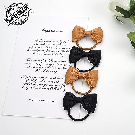 2 Inch Baby Girls Hair Bows Elastic Ties Grosgrain Ribbon Bow With Rubber Band Ponytail Holders Hair Accessories for Infants Toddlers Girls Kids In Pairs2PCS white - Image 4