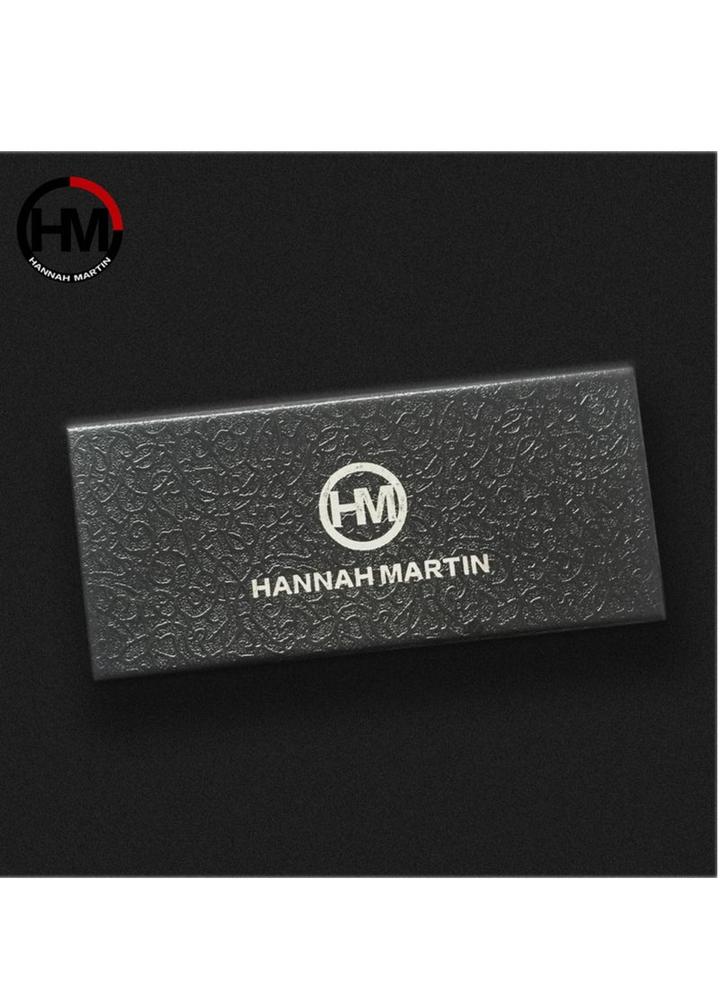 Hannah Martin - ساعات نسائية أنيقة بمينا وردية مرصعة بالألماس مع سوار شبكي من الفولاذ المقاوم للصدأ - Image 1