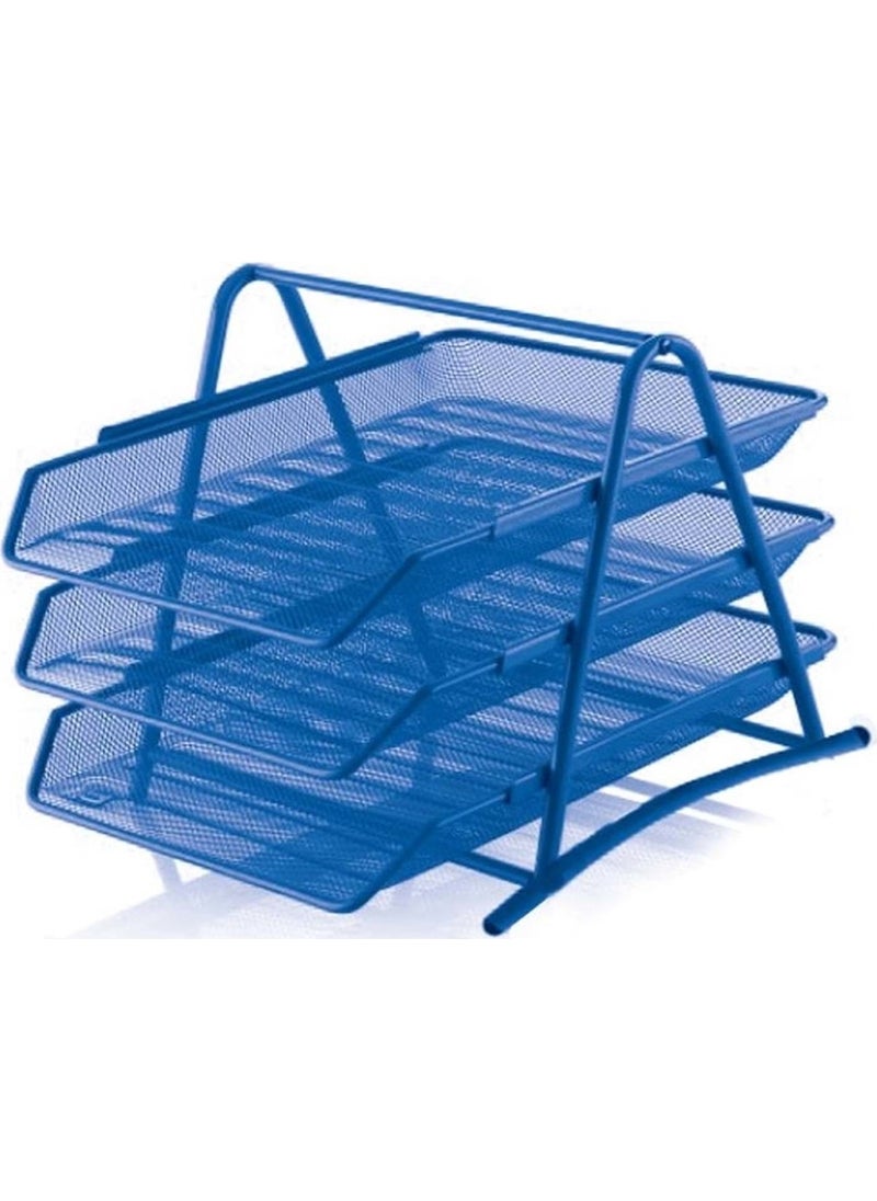 6300 Metal Document Shelf 3-Piece Light Blue