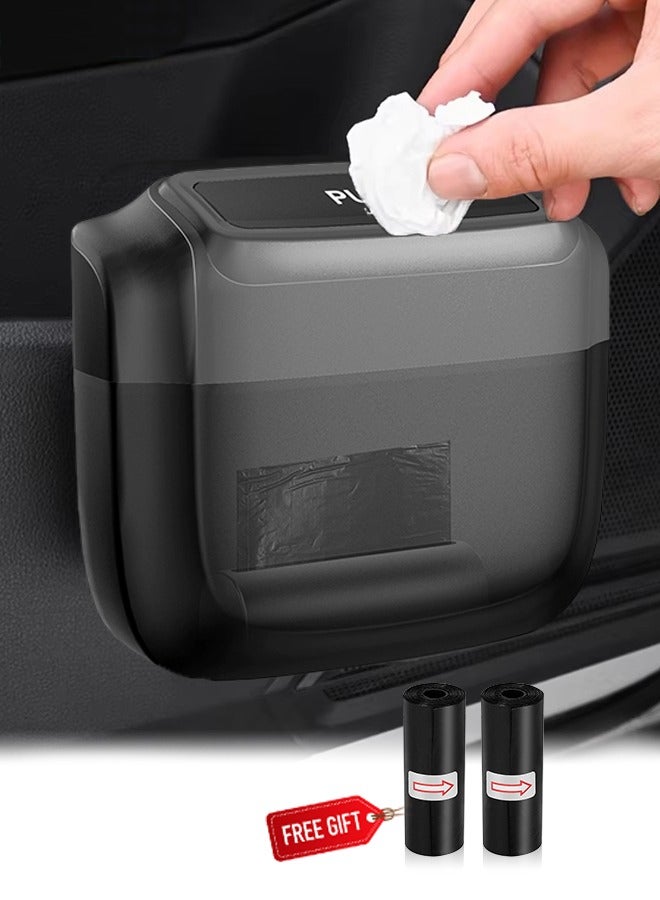 Generic Car Trash Can with Lid, Waterproof Car Garbage Bin with 2 Rolls of Trash Bags, Multifunctional Car Trash Bin, Perfect for Cars, Trucks, SUVs  Vans  - Image 1