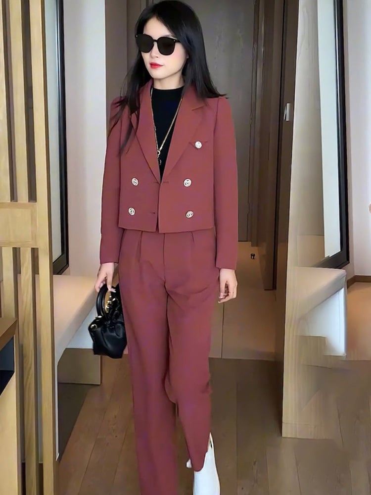 High-End Suit Suit Women'S 2024 Autumn New This Year'S Popular Professional Temperament Leisure Fashionable Suit Two-Piece - Image 2
