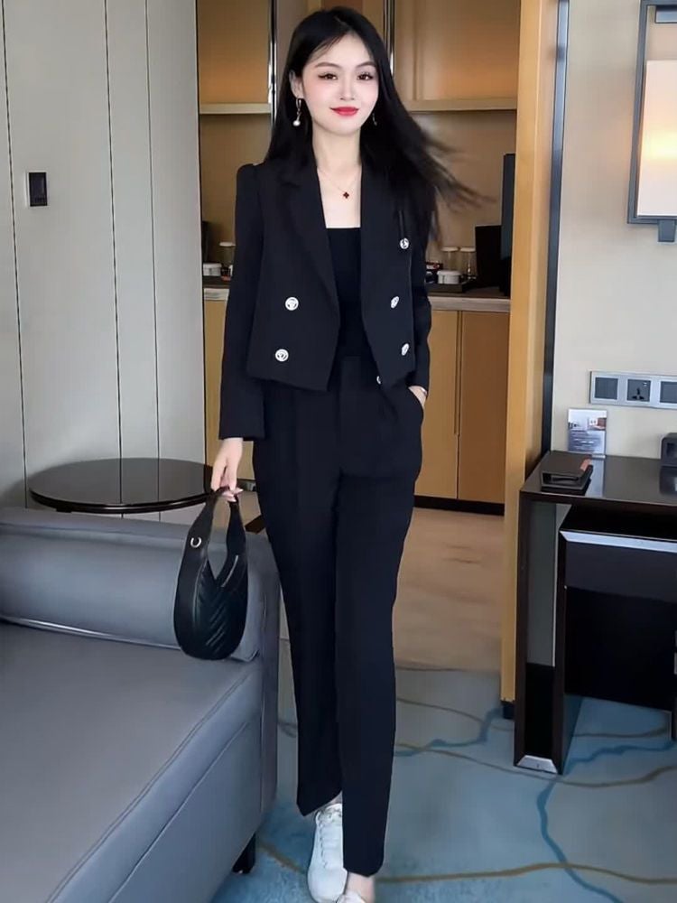 High-End Suit Suit Women'S 2024 Autumn New This Year'S Popular Professional Temperament Leisure Fashionable Suit Two-Piece - Image 4