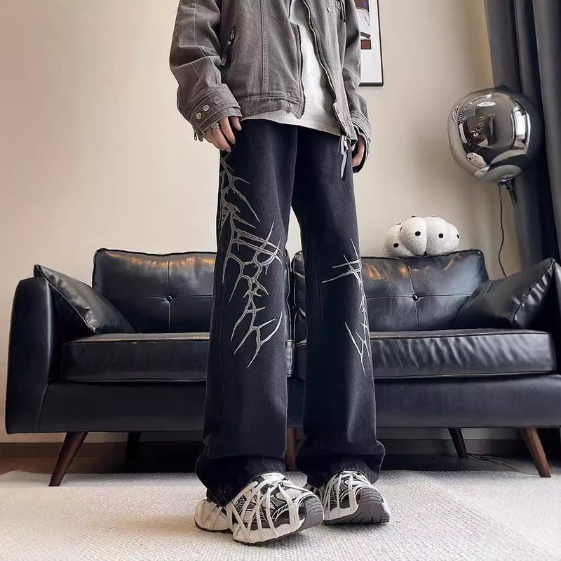 Unisex Classic Denim Jeans Loose Fit Daily Outdoor Wear - Image 4