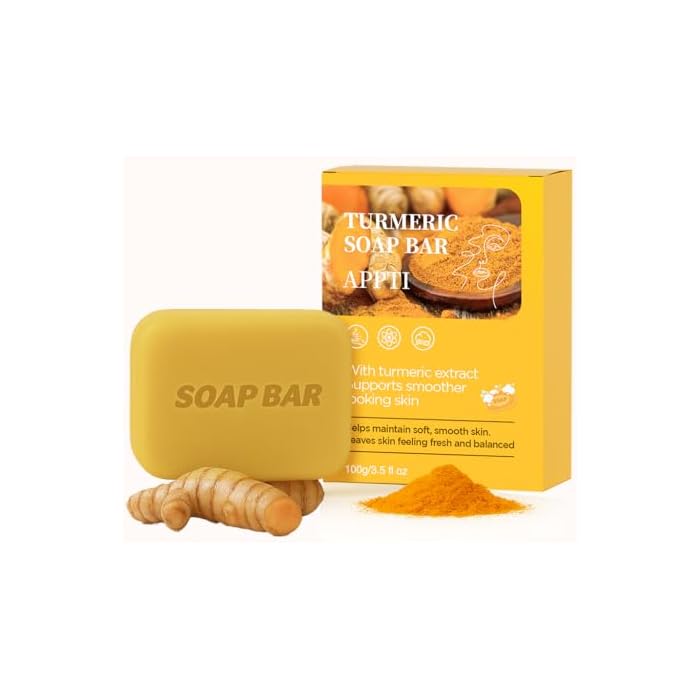 Turmeric Soap Bar, Natural Handmade Soap, Turmeric Face and Body Wash, Moisturizing Deep Cleansing Soap