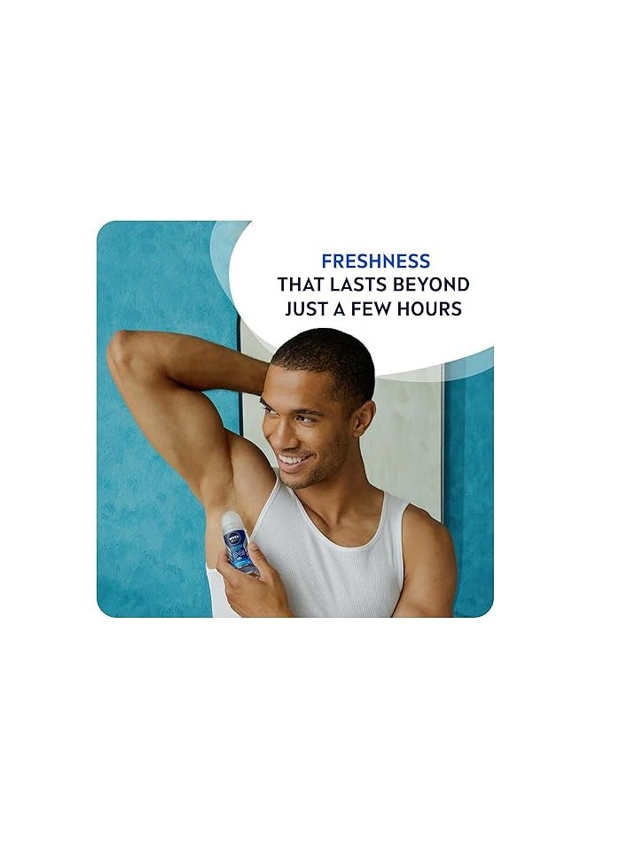 Nivea - Set Of NIVEA MEN Roll On Deodorant Black And White Invisible Fresh And Fresh Active And Deep Black Carbon Espresso 50 Ml - Image 1