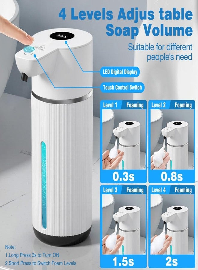 ULTAC Touchless Automatic Soap Dispenser for Kitchen and Bathroom, Liquid Hand Soap Dispenser, Water-Resistant and Rechargeable, 14.2oz/420ml ，Intelligent Digital Display，4-Level Adjustable,Modern - Image 3