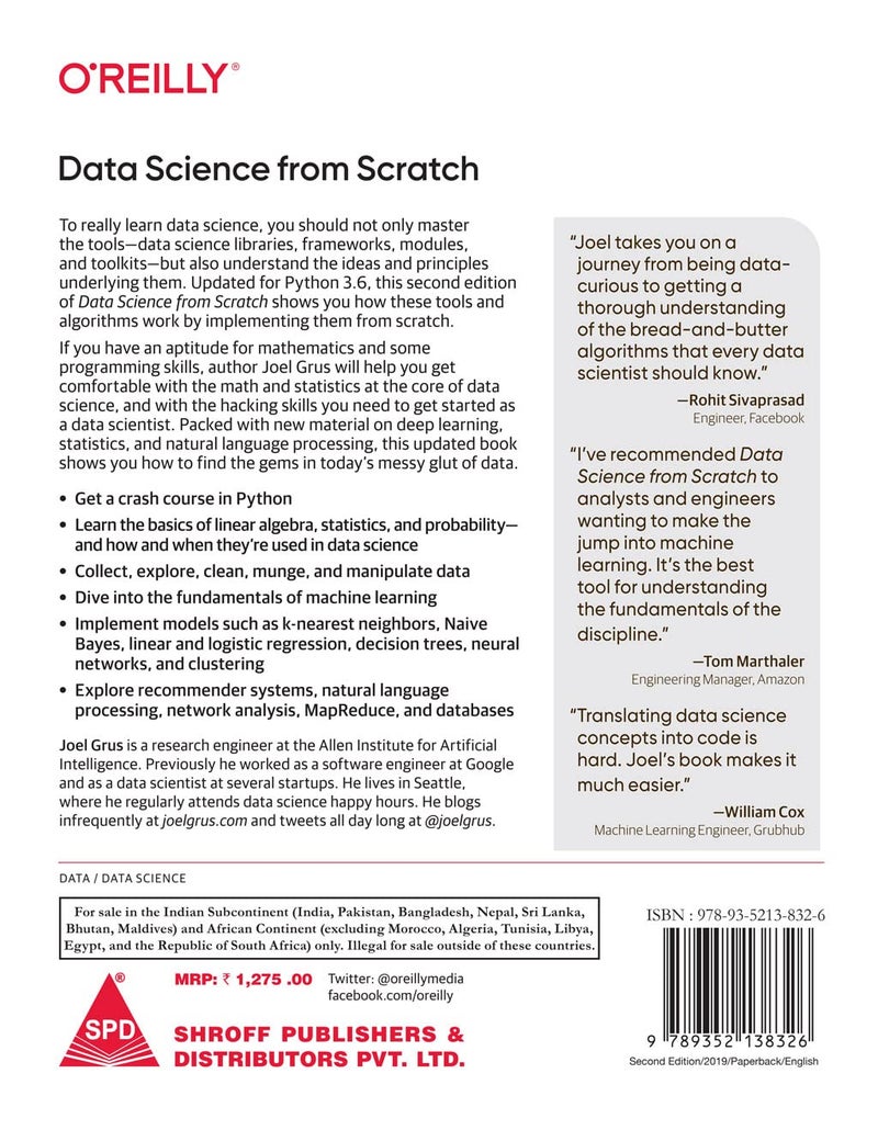 Data Science From Scratch: First Principles with Python, Second Edition (Greyscale Indian Edition) - Image 2