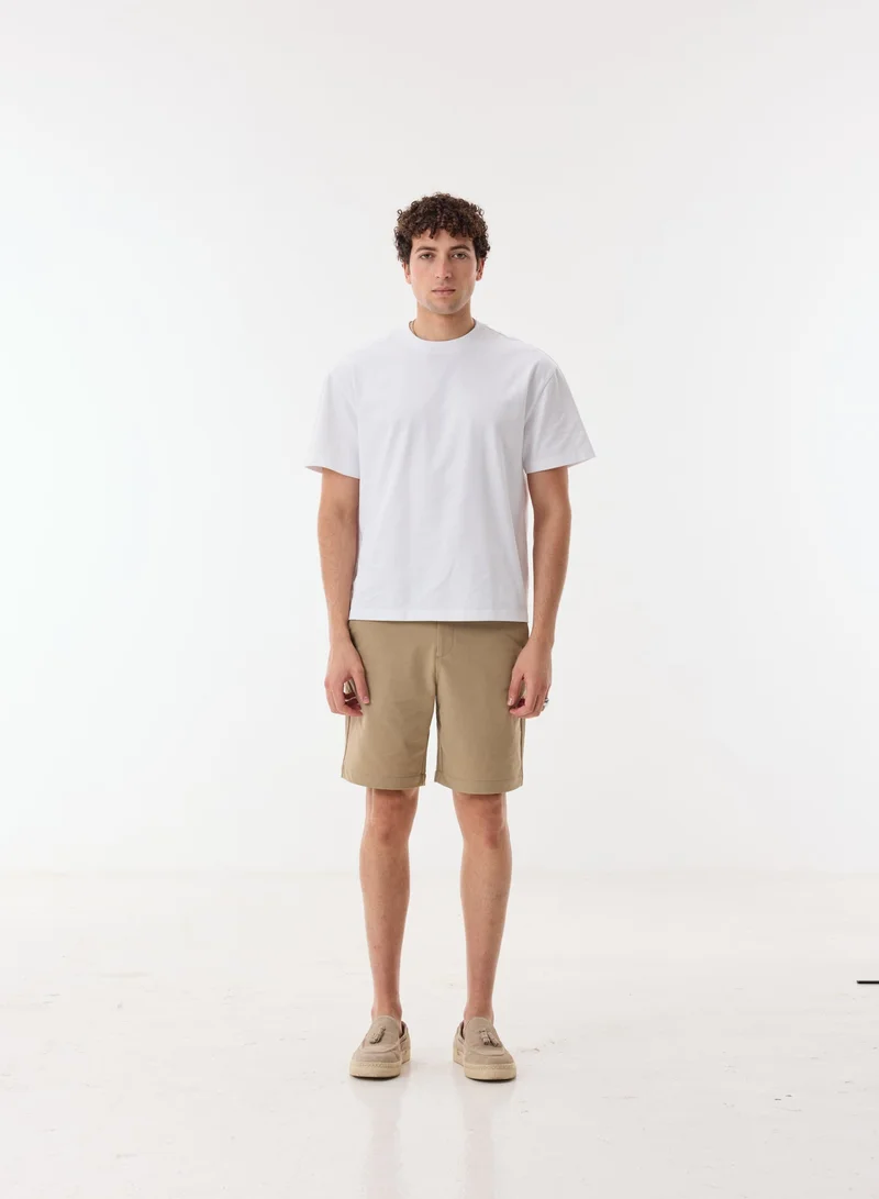 Ashita Fernandes Enrys Men’s White Cotton Blend T-Shirt – Relaxed Fit, Round Neck, Solid Lightweight Casual Wear