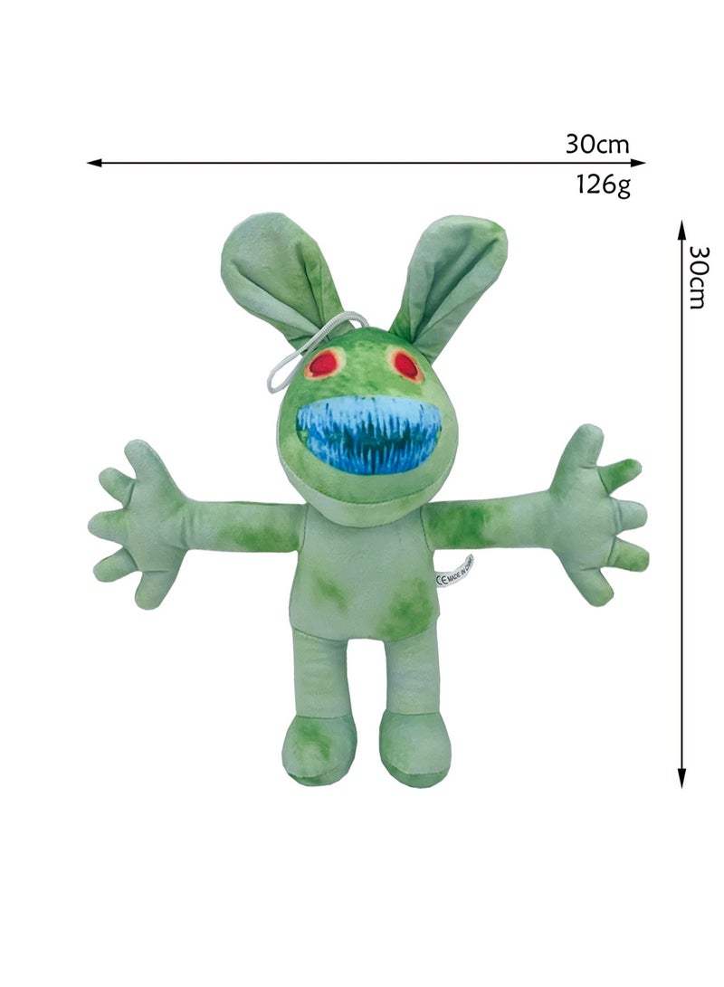Zoonomaly Deformed Zoo Game Peripheral Plush Toy Horror Game Doll - Red Eyed Green Rabbit - Image 2