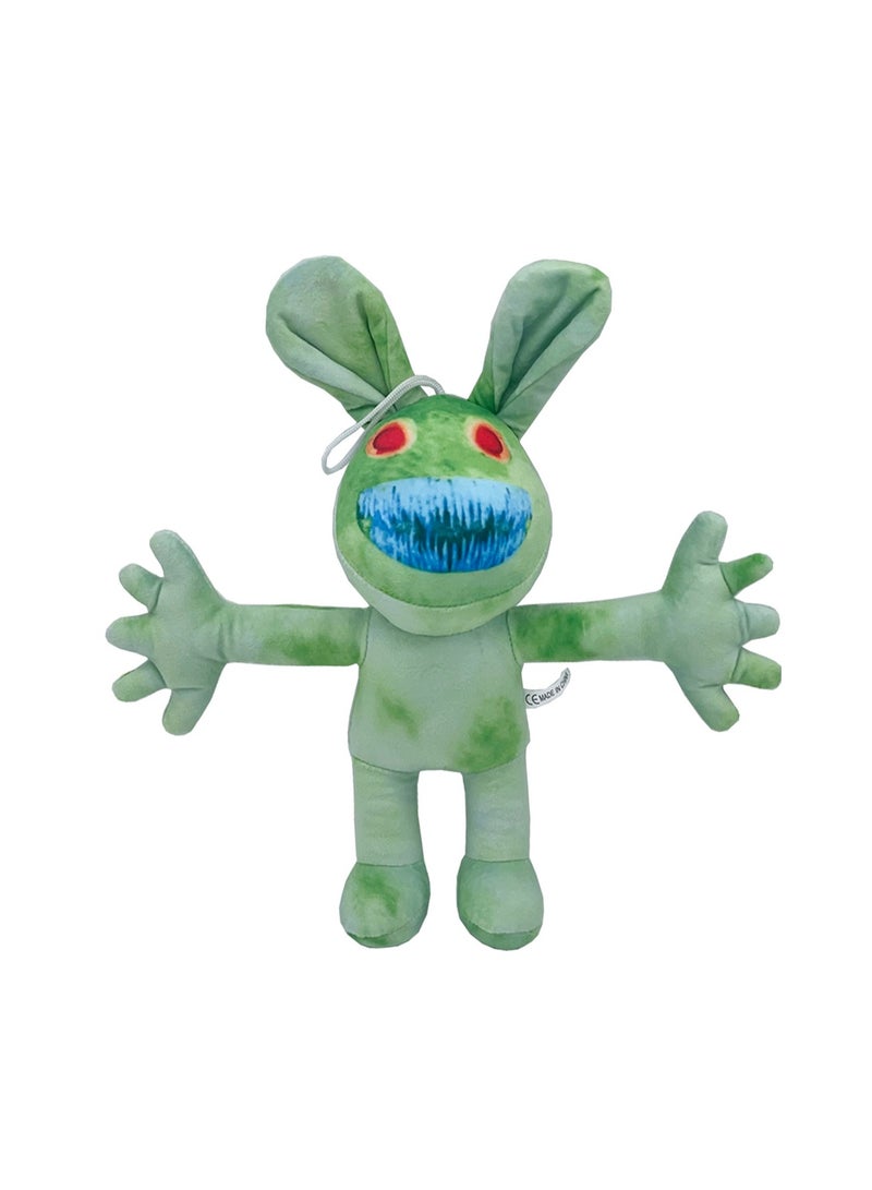 Zoonomaly Deformed Zoo Game Peripheral Plush Toy Horror Game Doll - Red Eyed Green Rabbit - Image 1