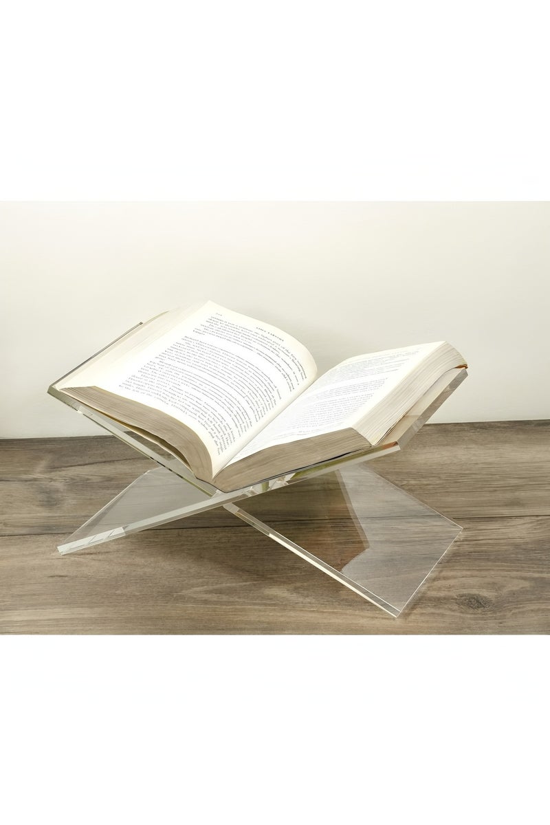 أبلينم حامل كتب أكريليك شفاف مكون من قطعتين للقراءة للكتب والمجلات والكتب المدرسية المفتوحة والمغلقة 4.3 بوصة × 7.8 بوصة × 4.3 بوصة - Image 5