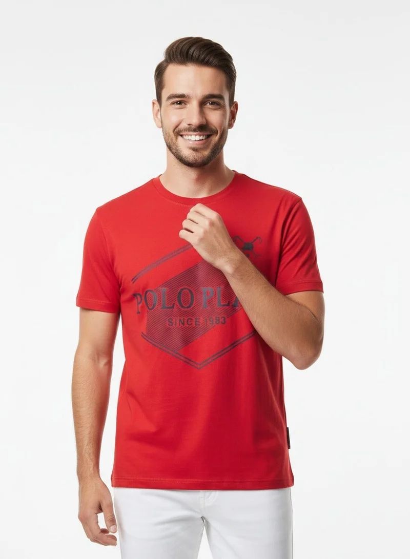 بولو بلاي  Men’s Graphic and Embossed T-Shirt-2 pack