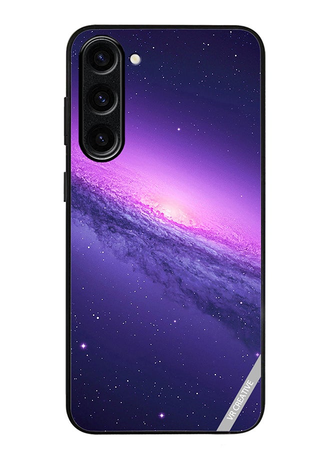 VR CREATIVE Protective Case Cover For Samsung Galaxy S24 Abstract Crossed Lines Galaxy Seamless Design Multicolour - Image 1